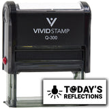 Vivid Stamp Today's Reflections Self-Inking Rubber Stamps Teachers And Schools | Motivational Stamps For Children | Re-inkable Ink Pad
