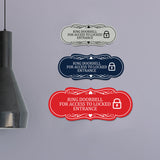 Signs ByLITA Designer Ring Doorbell for Access to Locked Entrance Wall or Door Sign