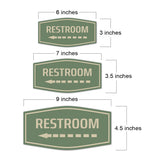 Fancy Plus Restroom (Left Arrow) Wall or Door Sign | Business and Workplace Bathroom Signage