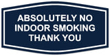 Signs ByLITA Fancy Absolutely No Indoor Smoking Thank you Sign | Legible Lettering | Easy No-Tool Installation | Powerful Foam Tape