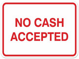 Signs ByLITA Classic Framed NO CASH ACCEPTED Door or Wall Sign Durable Plastic | Easy Installation | Elegant Design