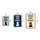 Signs ByLITA Portrait Round Wear Face Shield Wall or Door Sign