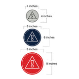 Signs ByLITA Circle General Warning Graphic Door or Wall Sign | Easy Installation | Durable Construction | Promote Health And Safety | Caution Warning Sign for Home, Business and Office Spaces