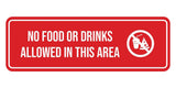Signs ByLITA Standard No Food or Drinks Allowed in This Area Door or Wall Sign Durable ABS Plastic | Laser Engraved | Easy Installation | Elegant Design