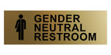 Basic Gender Neutral Restroom Wall or Door Sign