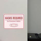 Classic Framed Plus Masks Required for Everyone’s Safety Door or Wall Sign | Medical Facility Greeting & Reception