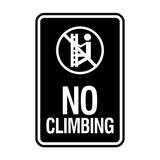 Signs ByLITA Portrait Round No Climbing Wall or Door Sign