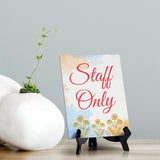 Signs ByLita Staff only, Blue Watercolor Table Sign (6 x 8")