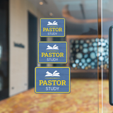 Classic Framed Plus Pastor Study Door or Wall Sign | Church and Place of Worship Signs
