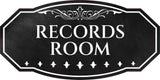 Victorian Plus Records Room Wall or Door Sign | Legal and Courtroom Decoration