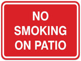 Signs ByLITA Classic Framed NO SMOKING ON PATIO Door or Wall Sign Durable Plastic | Easy Installation | Elegant Design