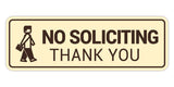 Standard NO Soliciting Thank You (Salesman) Wall or Door Sign