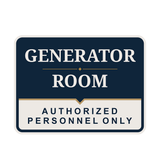 Classic Framed Plus Generator Room — Authorized Personnel Only — Wall or Door Sign | Specialist Room - Sign