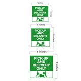 Square Plus Pick-Up And Delivery Only Wall or Door Sign | Health & Safety Warehouse Business Signage