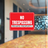Classic Framed Plus No Trespassing – Private Property Door or Wall Sign | General Security Notices