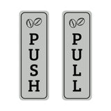 Signs ByLITA Vertical Push and Pull Door Signs (Coffee Beans) Door Sign