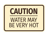Signs ByLITA Classic Framed Caution Water May be Very Hot Durable Sign | Easy Installation | Elegant Design Wall or Door Sign