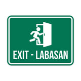 Classic Framed Plus Exit - Labasan Door or Wall Sign | Bilingual General Signs - Tagalog/Filipino