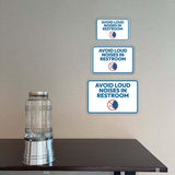 Classic Framed Plus Avoid Loud Noises In Restroom Door or Wall Sign | Bathroom Signs