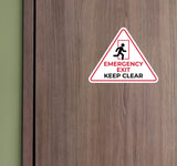 Standard' Emergency Exit – Keep Clear' Wall or Door Sign