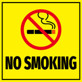 Square Plus No Smoking Wall or Door Sign | Public Health and Safety Warning