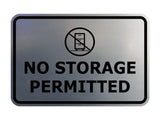Signs ByLITA Classic Framed, No Storage Permitted Wall or Door Sign