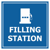 Signs ByLITA Square Filling Station Wall or Door Sign