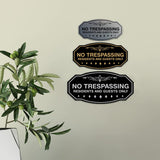 Victorian No Trespassing Residents and Guests Only Wall or Door Sign