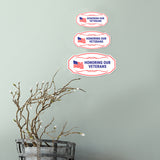 Victorian Plus Honoring Our Veterans Wall or Door Sign | Honor Veterans with Military Signs | US Pride | Businesses and Homes