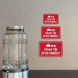 Classic Framed Plus Clean Up After Yourself Wall or Door Sign | Shared Kitchen Cleanliness and Hygiene