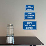 Classic Framed Plus Sample Collection Room Staff Only Door or Wall Sign | Medical Specialism Rooms