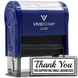 All Quality Thank You For Supporting Small Businesses Self-Inking Rubber Stamp | Business and Packaging Stamps