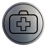 Signs ByLITA Circle First Aid Graphic Door or Wall Sign | Easy Installation | Durable Construction | Promote Health And Safety | Caution Warning Sign for Home, Business and Office Spaces