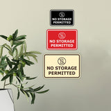 Signs ByLITA Classic Framed, No Storage Permitted Wall or Door Sign