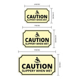 Notched Standard Caution: Slippery When Wet Wall or Door Sign | Warning/Safety/Precaution