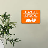Classic Framed Plus Hazard - Protective Gear Required Door or Wall Sign | Safety and Maintenance