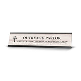Church Leader Role and Titles 2 x 10" Desk Sign with Aluminium Frame