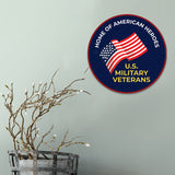 Circle Plus Home of American Heroes: U.S. Military Veterans Door or Wall Sign Honor Veterans with Military Signs | US Pride | Veteran Gratitude and Discount Signs