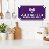 Notched Standard Authorized Personnel Only Wall or Door Sign | Security & Access- Commercial Safety & Facility Signs
