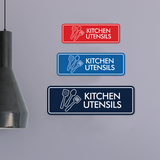 Signs ByLITA Standard Kitchen Utensils Door or Wall Sign Easy Installation | Durable Construction | Kitchen Essentials | Hygiene | AirBnB Signs