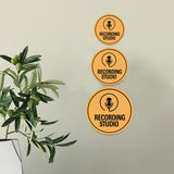 Circle Plus Recording studio Wall or Door Sign | Easy Installation | Business & Studio Signage
