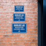 Classic Framed Plus Radiology Lab Radiation Hazard Area Door or Wall Sign | Medical Procedure Rooms Equipment