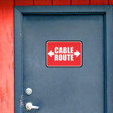Classic Framed Plus Cable Route Door or Wall Sign | Business Protection Construction Site Warehouse & Shop Area