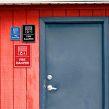 Signs ByLITA Portrait Round Fire Damper Door or Wall Sign Easy Installation | Health And Safety | Building And Danger Signs