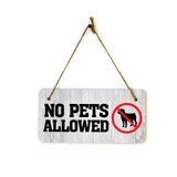 No Pets Allowed 5x10 Hanging Plus Wall or Door Sign | Public Spaces Decor