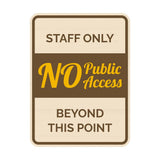 Portrait Round Plus Staff Only – No Public Access Beyond This Point Wall or Door Sign | General Kitchen and Food-related
