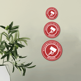 Circle Plus Possibility of Tilting Beware Wall or Door Sign | Safety Signs For Babies and Toddlers Daycare