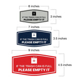 Signs ByLITA Fancy If the Trash Can is Full, Please Empty It Wall or Door Sign