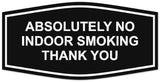 Signs ByLITA Fancy Absolutely No Indoor Smoking Thank you Sign | Legible Lettering | Easy No-Tool Installation | Powerful Foam Tape
