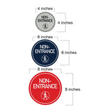 Signs ByLITA Circle Non-Entrance (Person Walking) Wall or Door Sign
